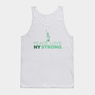 Peace. Love. NY Strong. New York Statue of Liberty T-shirt Tank Top